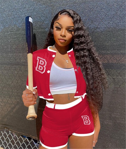 Sportswear Short Sleeve Baseball Jacket Shorts Tracksuit SHA-80006