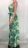 Sexy Floral Print Spaghetti Strap Backless Maxi Dress XMY-9400