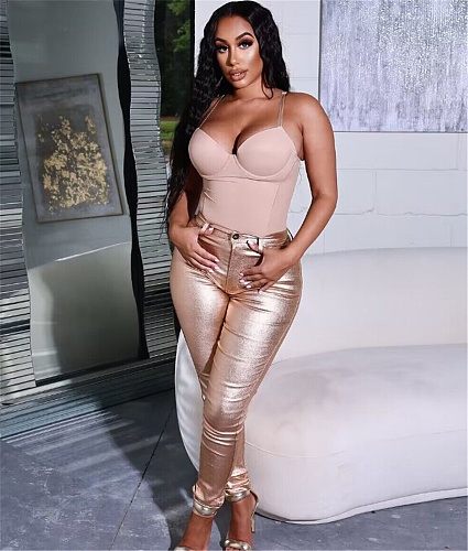 Streetwear Bronzing High Waist Skinny Pencil Pants YNS-1891