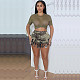 Camo Tassel Fringe High Waist Streetwear Shorts JZH-8127