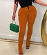 High Waist Stretch Pockets Side Ruched Skinny Pants BN-9416