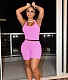 Sportswear Solid Color Sleeveless Tops Biker Shorts Set SHA-86244