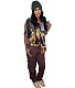 Oil Painting Printed Short Sleeve Retro Shirt Tops MEY-20999