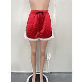 Sportswear Bright Color High Waist Slit Gym Shorts BN-9423