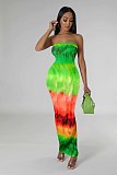 Digital Printing Sexy Strapless Bodycon Maxi Dresses TE-4624