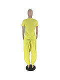 Streetwear Short Sleeve T-shirt Harem Pants Outfits ZAND-31280