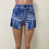 Chic High Waist Ruffle Hem Push Up Shorts LSD-83214