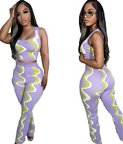 Printing Tank Tops Full Pants Summer Outfits ORY-5248