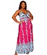Floral Print V Neck Backless Summer Slip Dresses XMY-9406