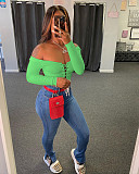 All Match Solid Color Bandage Long Sleeve Blouses ANDI-1526