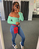 All Match Solid Color Bandage Long Sleeve Blouses ANDI-1526