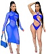 Sheer Mesh Dresses Hollow Out Swimsuit Two Piece Set DY-6987