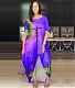 Tie Dye Print Short Sleeve Loose irregular Maxi Dress WA-70221