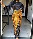 Loose Flare Sleeve Blouses Floral Print Lace Up Skirt Sets LS-0396