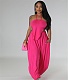 Irregular Lace Up Tops Loose Harem Pants 2 Piece Set BS-1345