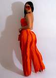 Summer Deep V Camisole Tassel Pants Two Piece Set ZAND-31275