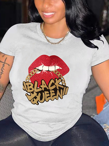 Cotton Short Sleeve Round Neck Casual T-shirts SD-30407