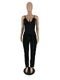 Summer Deep V Camisole Tassel Pants Two Piece Set ZAND-31275