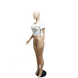 Y2K Sexy Short Sleeve Open Back Bandage Crop Tops XT-8158