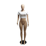 Y2K Sexy Short Sleeve Open Back Bandage Crop Tops XT-8158