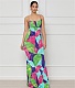 Summer Printing Spaghetti Strap Backless Maxi Dress FSX-522