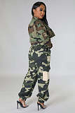Streetwear Camo Print High Waist Pockets Cargo Pants YS-860