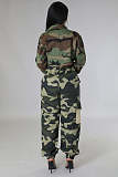 Streetwear Camo Print High Waist Pockets Cargo Pants YS-860