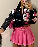 Sweet Solid Color High Waist A Line Mini Skirts ANDI-1523