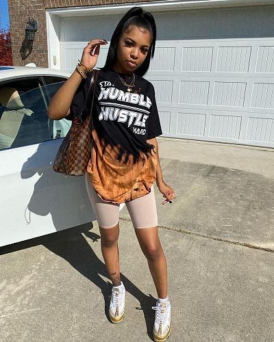 Streetwear Short Sleeve Loose Graphic T-shirt LSL-6362