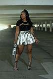 Summer Bright Color High Waist Pleated Mini Skirts CY-7156
