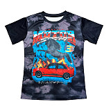 Summer Short Sleeve Round Neck Graphic T-shirt SHD-9605