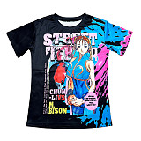 Summer Short Sleeve Round Neck Graphic T-shirt SHD-9605