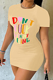 Plus Size Short Sleeve T Shirts Short Dresses DN-8050D12