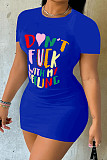 Plus Size Short Sleeve T Shirts Short Dresses DN-8050D12
