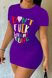 Plus Size Short Sleeve T Shirts Short Dresses DN-8050D12