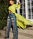 Streetwear High Waist Ripped Holes Jean Pants LX-5533