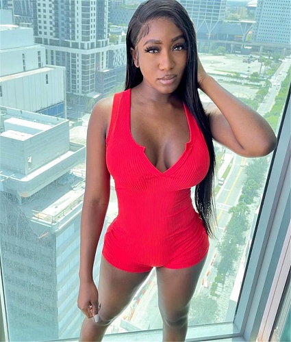 Summer Solid Color Sleeveless V Neck Rompers AIB-8896