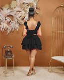 Ruffle Sleeveless Bandage Crop Tops Pleated Skirt Sets BS-1349