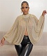 Loose Lantern Sleeve Irregular Backless Lace Shirts BS-1346