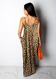 Tie Dye Print Spaghetti Strap Loose Maxi Dresses XMY-9425