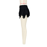 Y2K Double Layer Lace Irregular Low Waist Mini Skirt ASL-6671