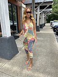 Camo Print Spaghetti Strap Loose Casual Jumpsuit FSX-278