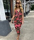 Camo Print Spaghetti Strap Loose Casual Jumpsuit FSX-278