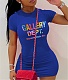 Letter Print Short Sleeve Bodycon Plus Size Dresses DN-8050G23