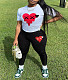 Short Sleeve T Shirts Leggings 2 Piece Pants Set DN-8000A21