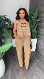 Summer Loose Sleeveless Two Piece Pants Set XING-295
