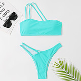 Women Swimsuit 2023 New Solid Sling Bikinis Set TL2337