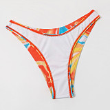 Tie Dye Print Halter Bandage 4 Piece Bikini Sets TL2320