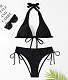 Solid Color Bandage 2 Piece Bikinis Bathing Suit TL2332