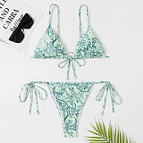 Paisley Print Sexy Bandage Two Piece Bikini Sets TL2319